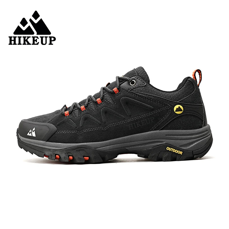 HIKEUP Leather Men Shoes for Men's Casual Shoes Fashion Waterproof Winter Luxury Designer Brand Work Boots Man Non-slip Sneakers Secondary image