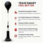 New Premium Punching Bag, Cobra Bag for Boxing Agility Training Home Fitness Equipment Thickened Rod Reflex Bag Family Best Gift
