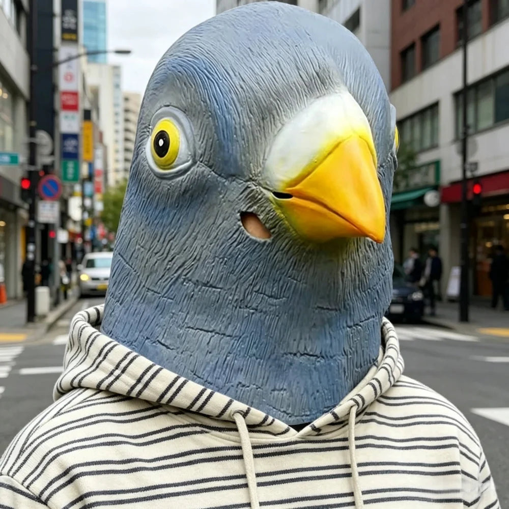 Pigeon mask costume novelty Halloween costume party bird head cute funny mask Ürün ana görseli