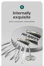 MR.GREEN Premium Manicure Set Professional-Grade Stainless Tools with Clean Lines & Travel-Ready Design Portable Case