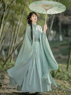 China Traditional Hanfu Women Evening Dresses Elegant Fairy Skirt Loose Big Sleeves Elegant Dress Banquet Dance Clothes Spring