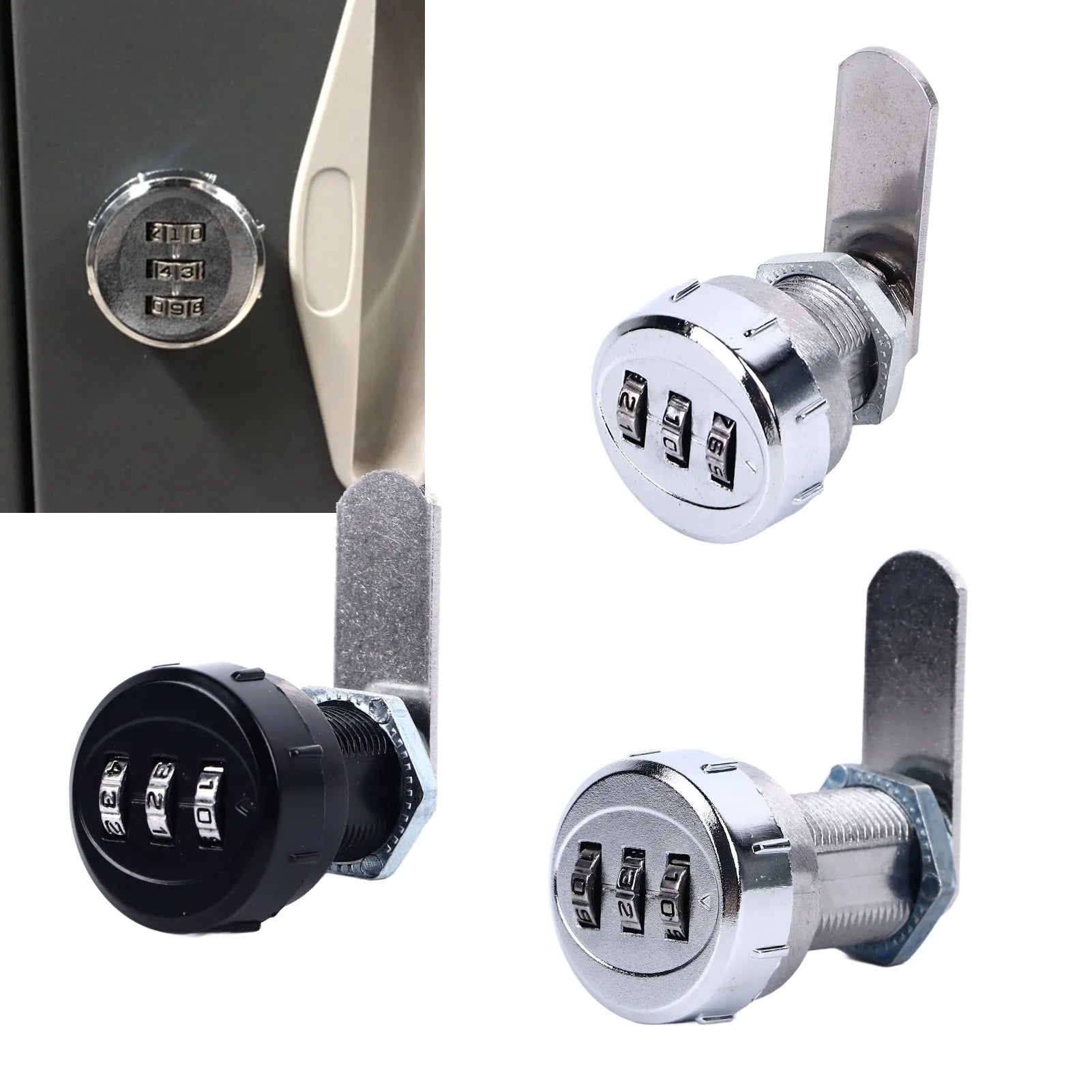 Combination Cabinet Cam Lock Mini 3 Digit Password Mechanical Cabinet Lock for Drawer Mailbox  Security Locks for Cabinet Ürün ana görseli