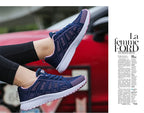 Women Casual Shoes Fashion Breathable Walking Mesh FlatShoesSneakers White Female Footwear