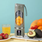 Portable Outdoor Electric Juicer 450ML  Digital Display Juice Cup USB Charging Mini Fruit Juicer