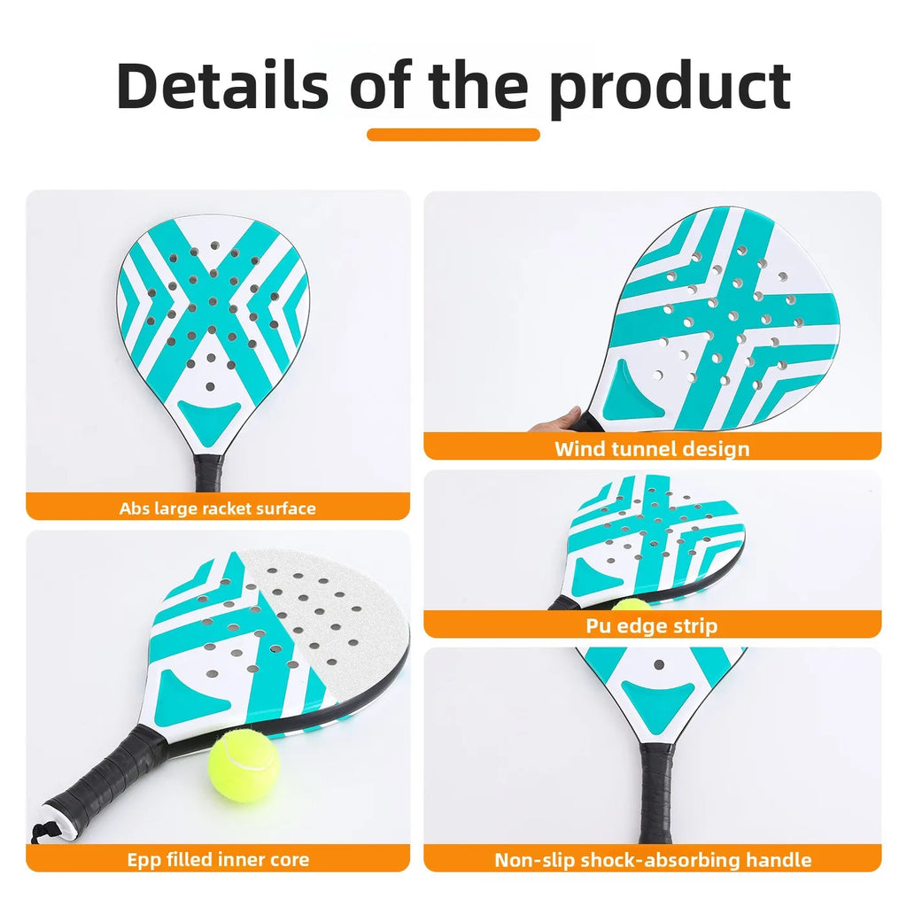 Padel Tennis Rackets beach tennis racketCarbon Fiber Lightweight Tennis Rackets Outdoor Sports Mens and Womens Glowing Racket