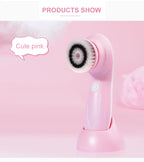 3 IN 1 Electric Facial Cleaner Face Cleansing Brush Wash Machine Spa Skin Care Massager Blackhead Cleaning Charging