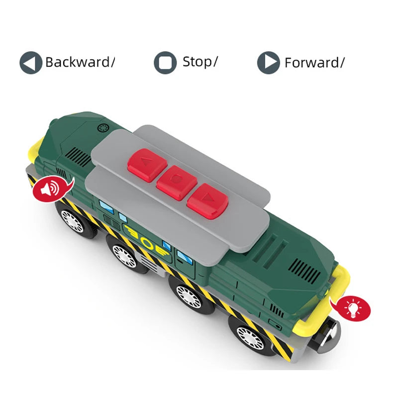 Train Track Wooden Train Toys Magnetic Set Electric Car Locomotive Diecast Slot Fit All Wood Brand Biro Railway Tracks for Kids