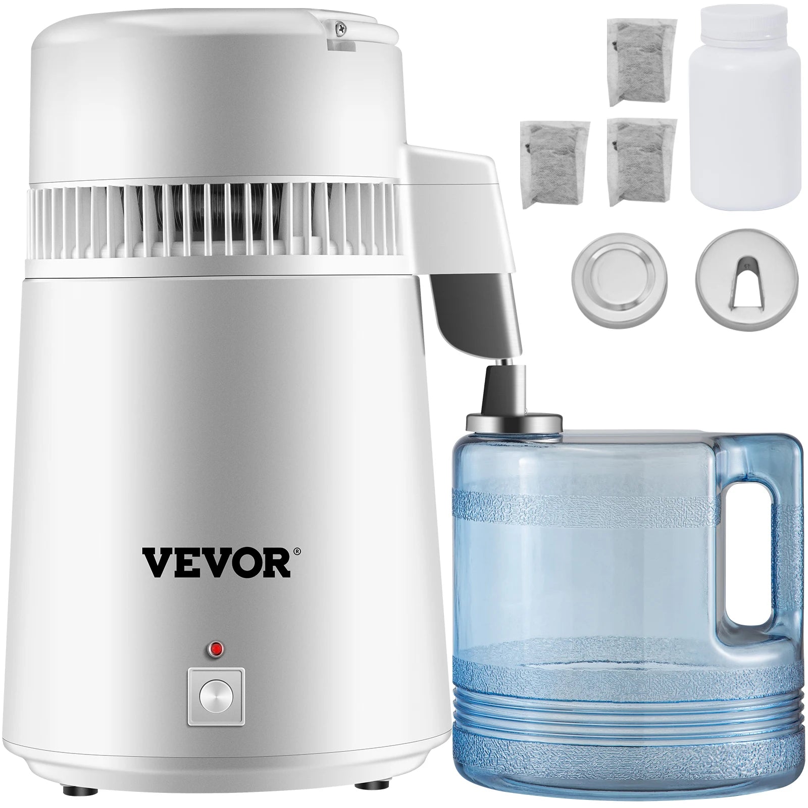 SucceBuy 4L Water Distiller Purifier Filter Dispenser Heating Drinking Bottle Softener 304 Stainless Steel Home Appliance Ürün ana görseli