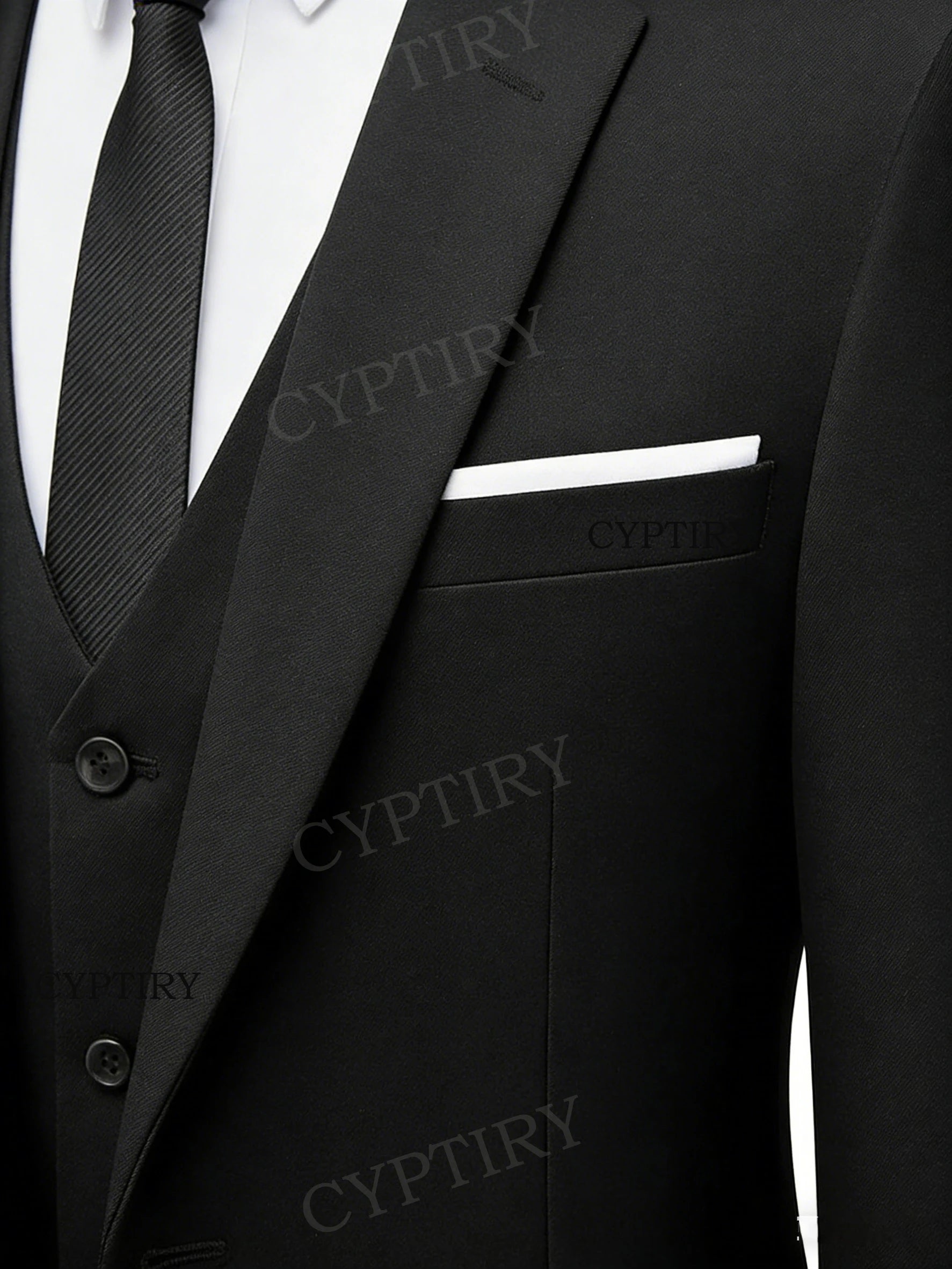 Elegant Men's Suit 3 Piece Fashion Lapel Single Breasted Groom Wedding Slim Fit Casual Version Business Suit For Man Secondary image