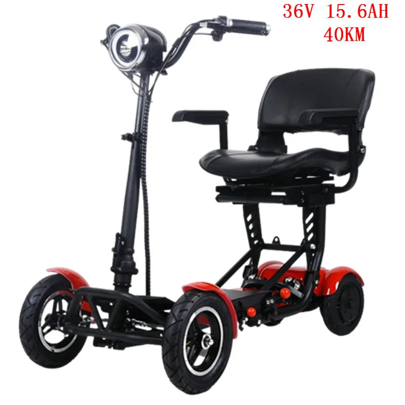 Four Wheel Electric Skateboard Portable Electric Scooters 10 Inch 36V Foldable Electric Scooter For Disabled Elderly