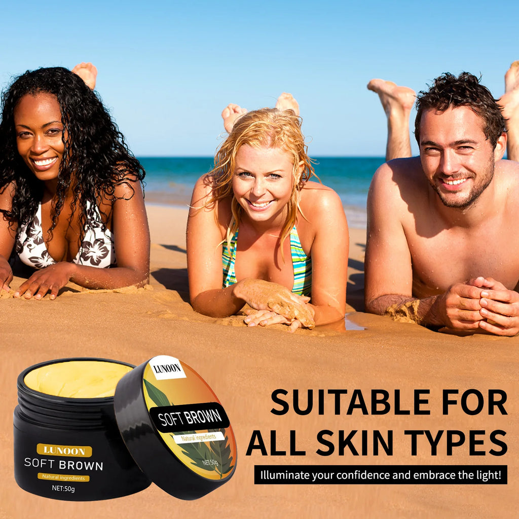 Tanning Cream with Suntan Protection，Long Lasting Bronzer for Face & Body, Nourishing Formula Creates Natural Blackening Effect.