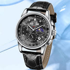 LIGE Retro Elegant Quartz Women's Wristwatches Simple Diamond Dial Fashion Casual Outdoor Date Waterproof Moon Phase Woman Watch