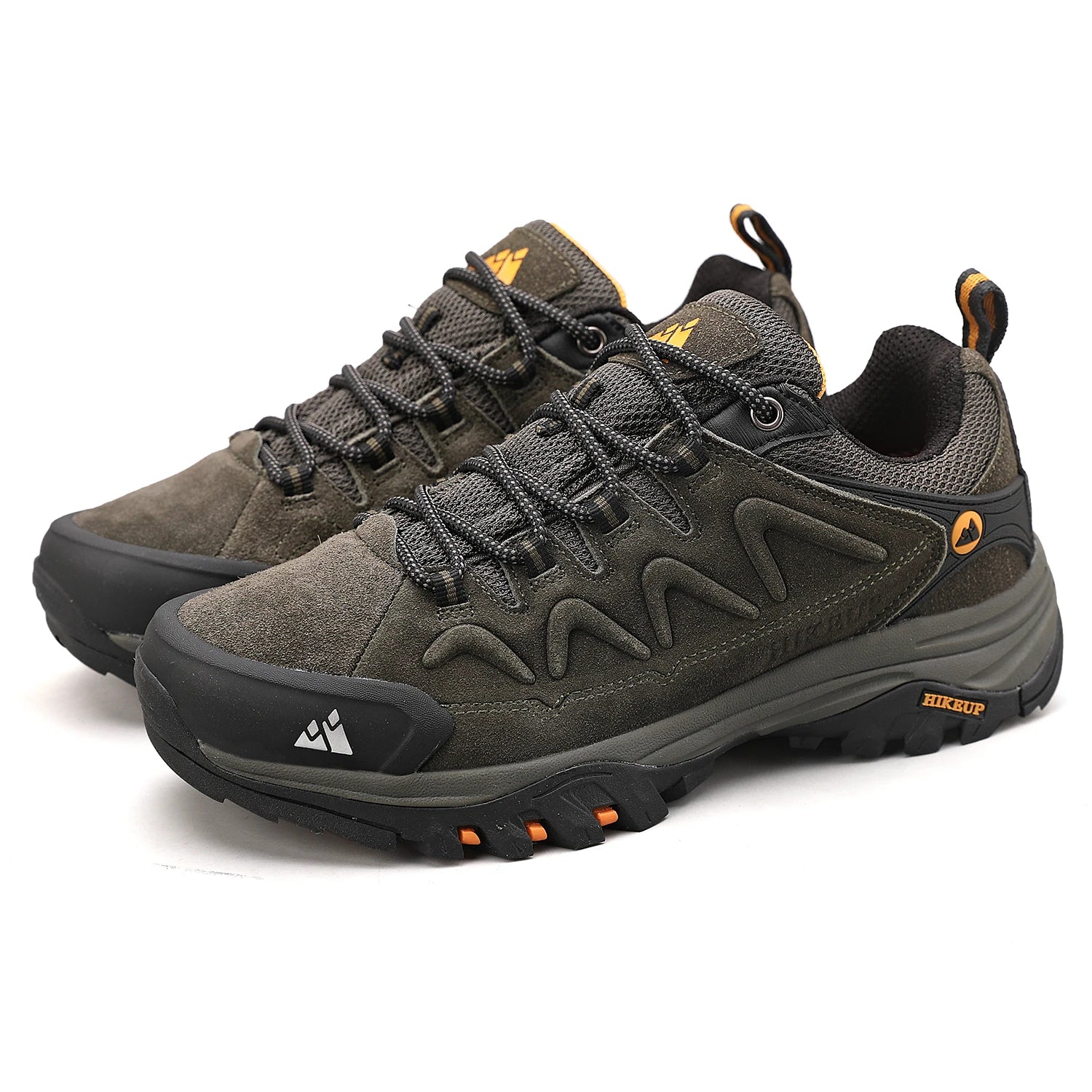 HIKEUP Leather Men Shoes for Men's Casual Shoes Fashion Waterproof Winter Luxury Designer Brand Work Boots Man Non-slip Sneakers