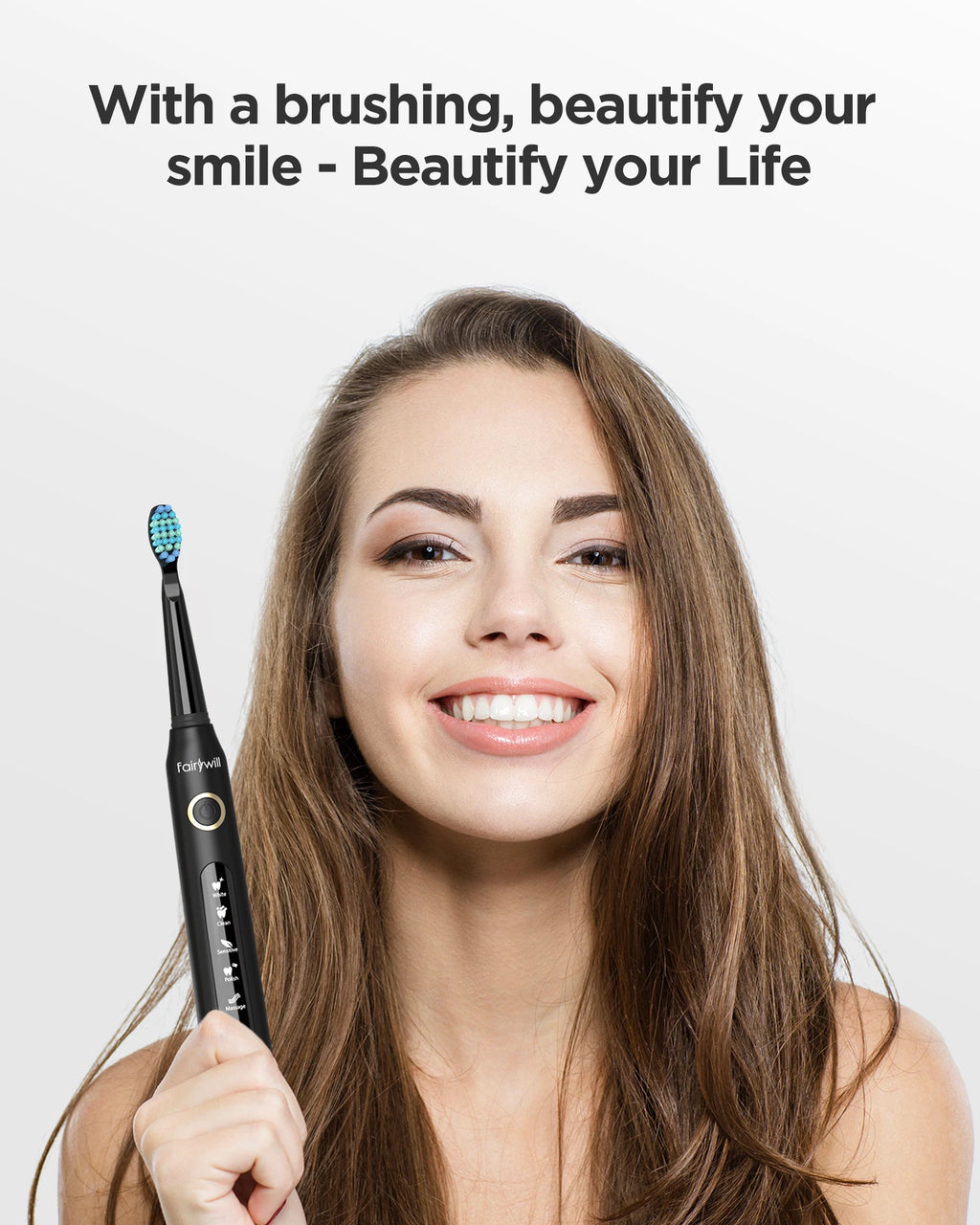Fairywill Water Dental Flosser Teeth Portable Cordless USB Oral Irrigator Cleaner IPX7 Waterproof Electric Toothbrush Set Home