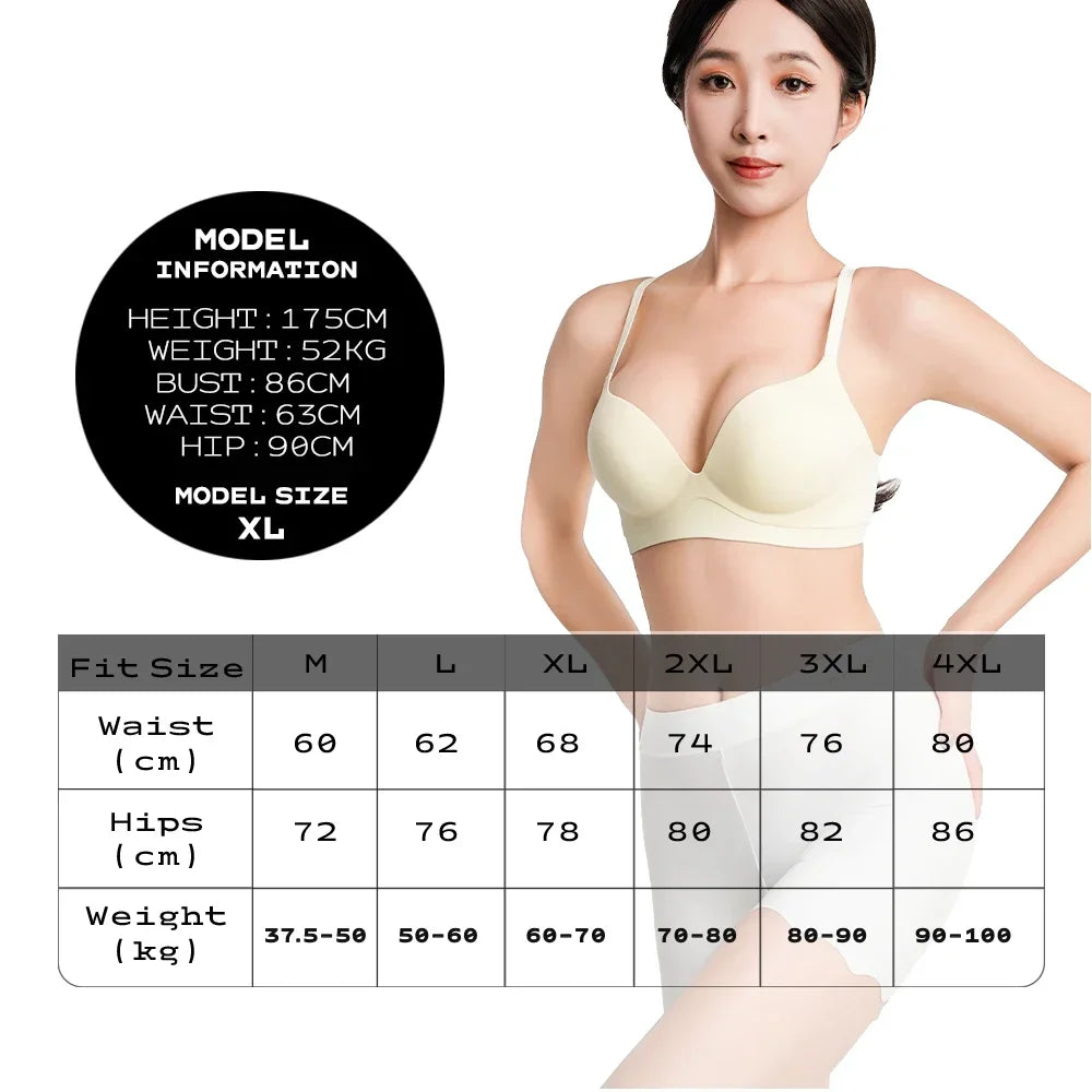 2pcs Seamless Safety Shorts Womens Ice Silk Summer Anti Rub Underwear Boxers Under Skirt Panty Big Size Short Leggings 40-100kg Secondary image