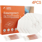 2-4PCS Zipper Painless Wound Closure Device Suture-free Wound Dressing Closure Strips Kit Emergency Laceration Closures for Ifak