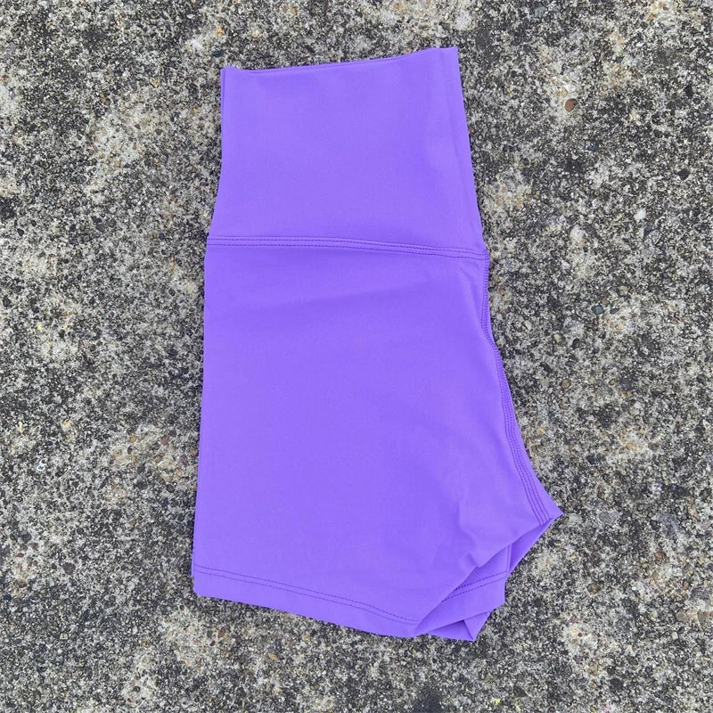 Sexy Solid Color Women Fitness Sport Short High Waist Athletic Yoga Short Leg Cycling Comprehensive Training Jogging Squat Proof