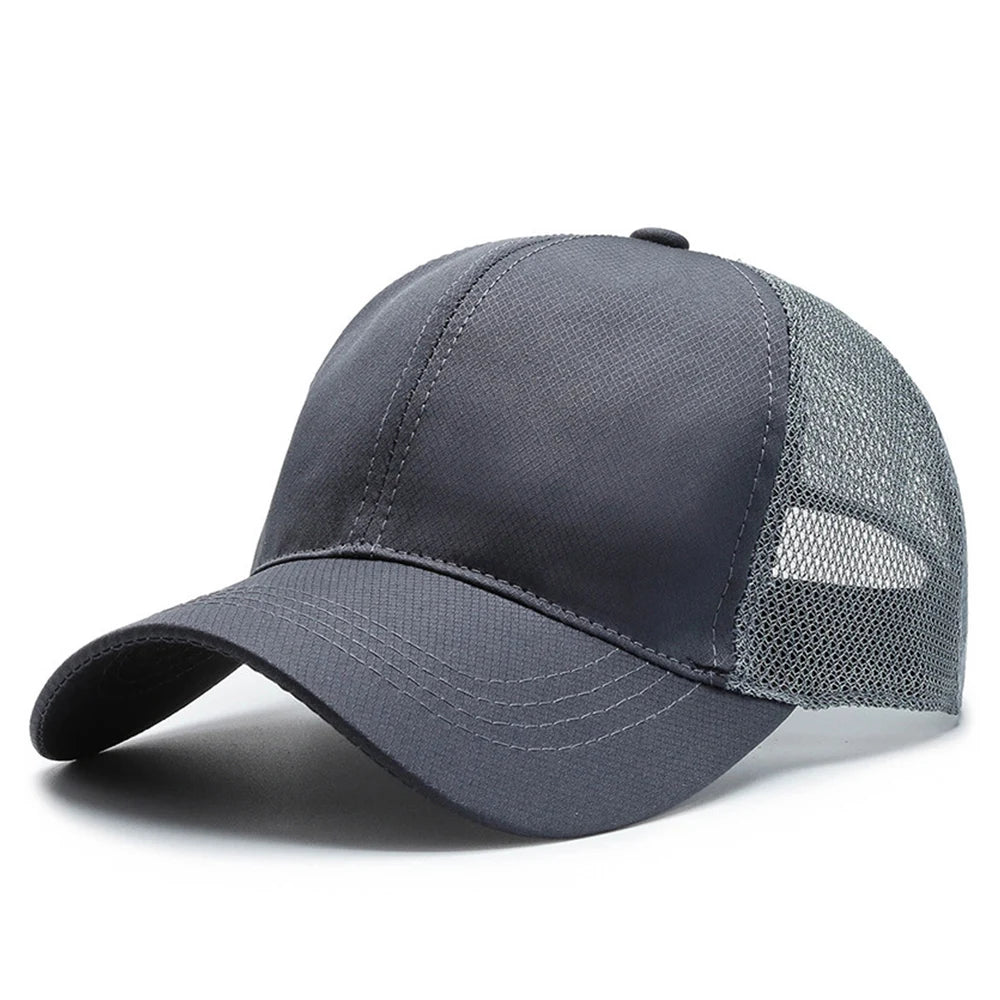Outdoor Baseball Caps Adjustable Snapback Hat Breathable Mesh Sunscreen Hat Sports Hunting Hiking Camping Anti-UV Baseball Caps