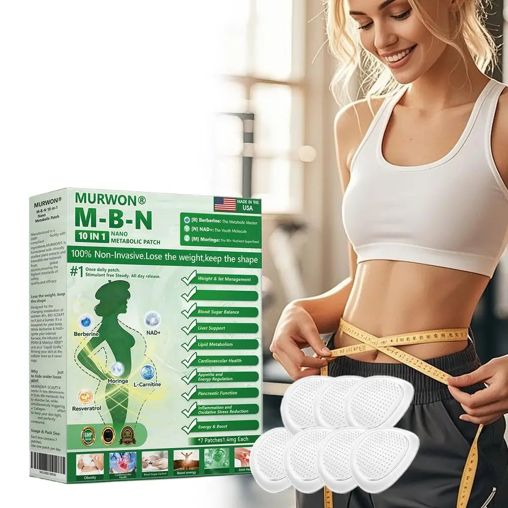 10 In 1 Nano Metabolic Patch Weight Fat Management Blood Sugar Balance Liver Support Lipid Metabolism Cardiovascular Health