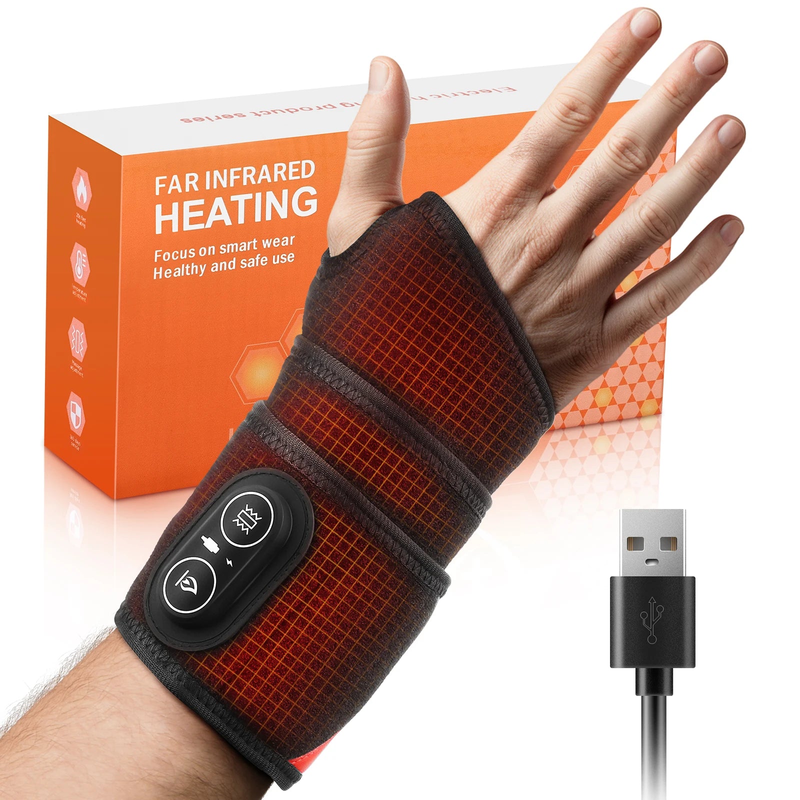 Multifunctional Heating Wrist Protector Sport Protection Hand Massager Support WristBand Pad Brace Tool Heat Health Care Device Main image