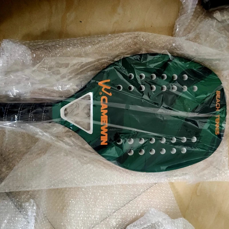 Newest High Quality Beach Tennis Racket Carbon Fiber Beach Tennis Racket Soft EVA Surface Tennis Racquet with Bag Lightweight