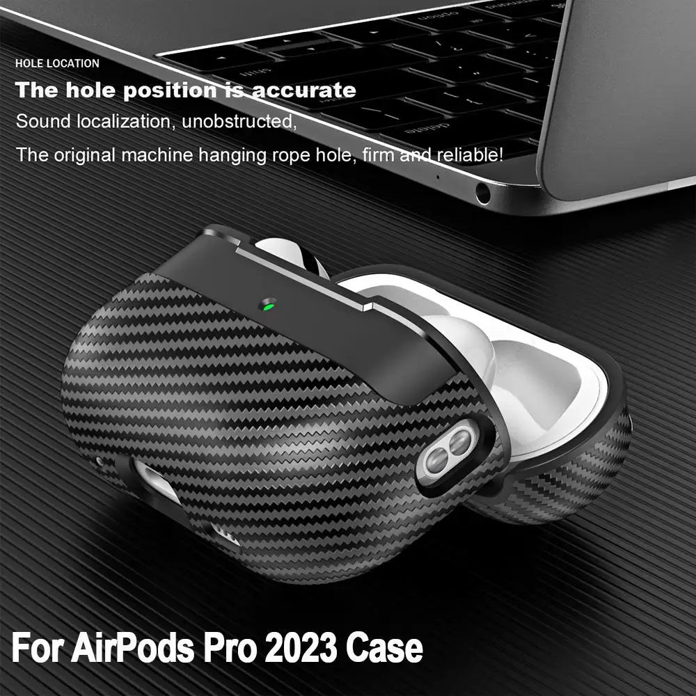 Carbon Fiber Case For AirPods Pro 2023 Wireless Earphone Case For AirPods Pro 2 3 1 Protective Cover For Air Pods Pro 2nd 3rd Main image