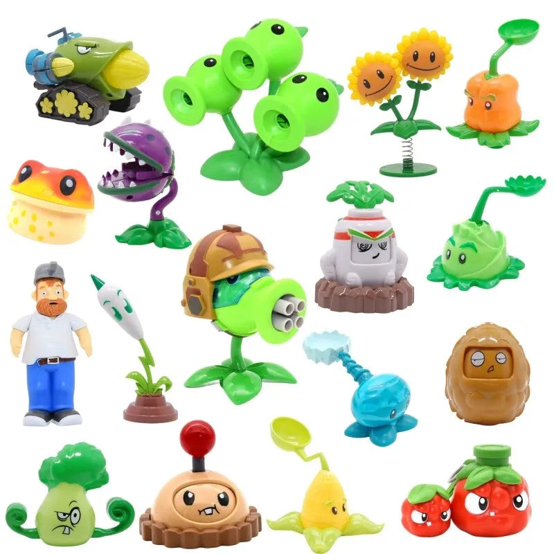 PLANTS VS ZOMBIES Crazy Dave Game Action Figure Roadblock Iron Bucket Grim Reaper Zombie Model Doll Kids Toys Children's Gifts