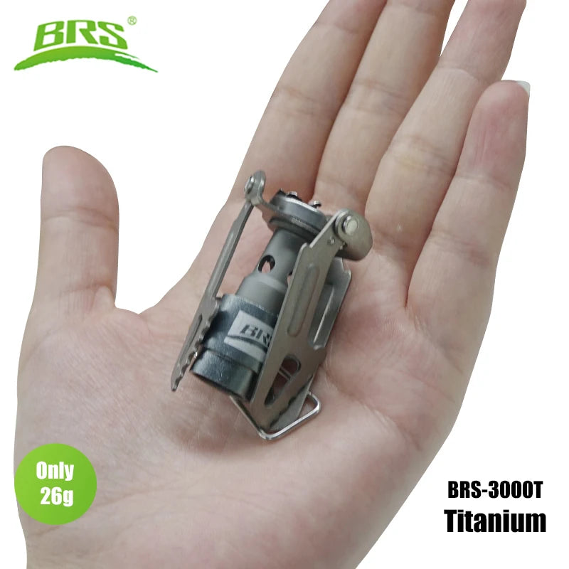 BRS Outdoor Gas Stove Mini Camping Gas Burner 25g Ultralight Titanium Picnic Hiking Cooking Stove Survival Furnace BRS-3000T Main image