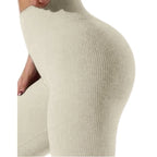 Women's High-Waisted Seamless Leggings, Quick-Dry Breathable Fabric, Four-Way Stretch Sporty Style for Yoga Cycling Running