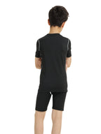 Youth Boys' Compression Sports Set Short Sleeve Athletic Shirts & Shorts Base Layer Set Sports Youth for Kids Football