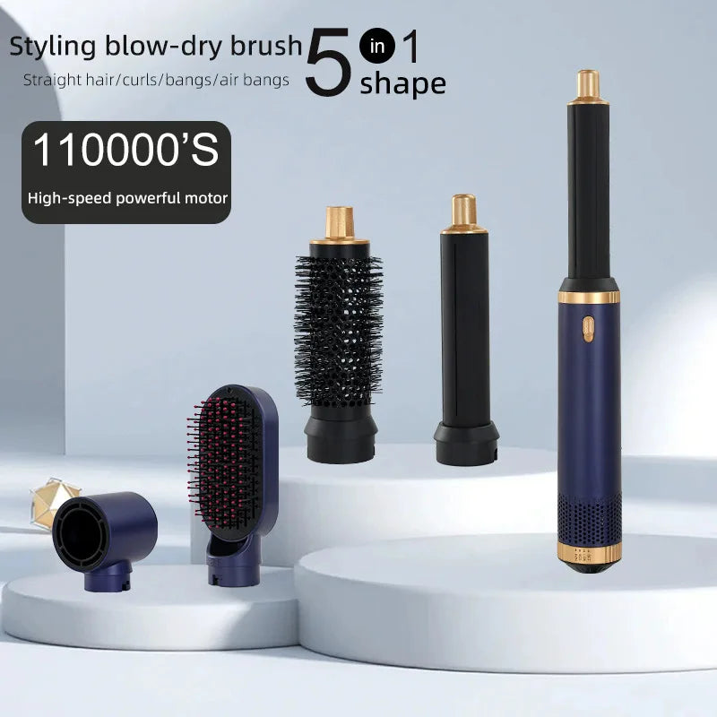 5 in 1 Hair Dryer Brush Hot Comb Set Professional Curling Iron Hair Straightener Styling Tool For Professional Hair Dryer Ürün ana görseli