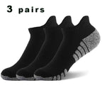 3 Pairs Professional Running Sports Fitness Ankle Socks Men's Towel Socks Outdoor Sports Short Socks Men And Women Socks GIFRS