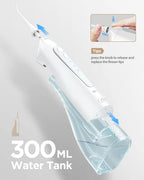 Fairywill Water Flossers Oral Irrigator & Electric Toothbrush Rechargeable Portable for Teeth Waterproof Teeth Cleaner