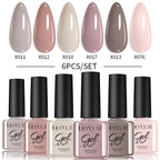 LILYCUTE Nail Gel Polish Set Pink Green Spring DIY Nail Art Design Long Lasting Soak Off UV Gel Manicure Painting Gel Vernis Kit