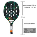 Kawasaki Beach Tennis Racket Carbon Fiber Soft Face Tennis  Paddle  Racquet with Protective Bag Cover