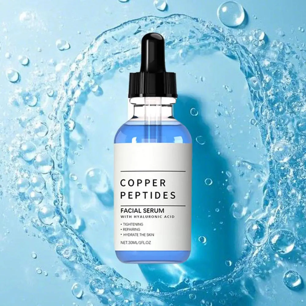 Copper Peptide Serum Anti Wrinkle Remover Antioxidant Tighten Skin Barrier Repair Deep Hydration Hyaluronic Acid Face Serum Ürün ana görseli