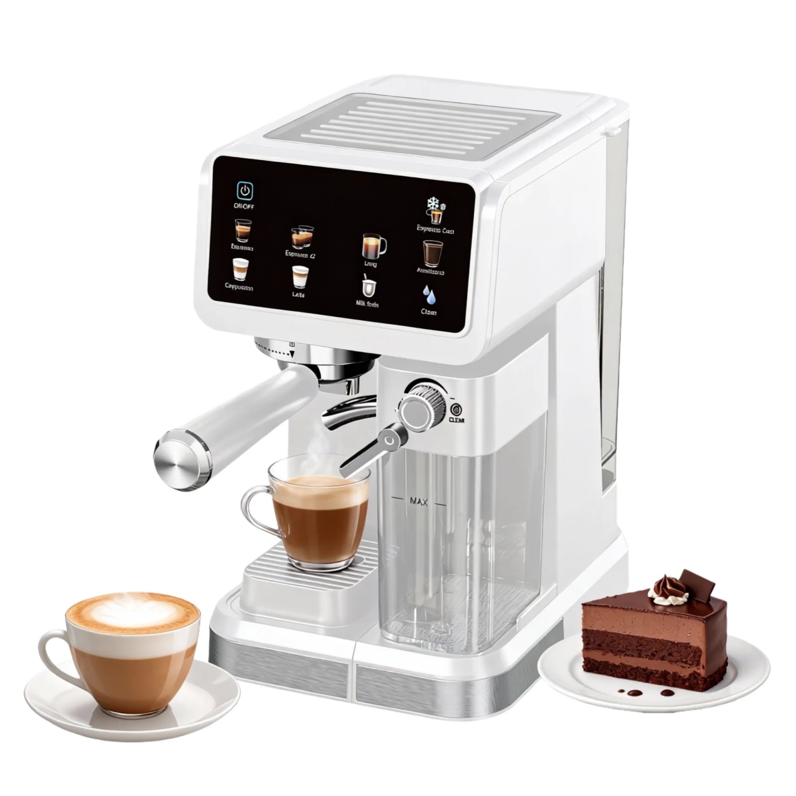 20 Bar Espresso machine with Automatic Milk Foaming System, All-in-One coffee maker machine for Latte, Cappuccino & Cold Brew Ürün ana görseli