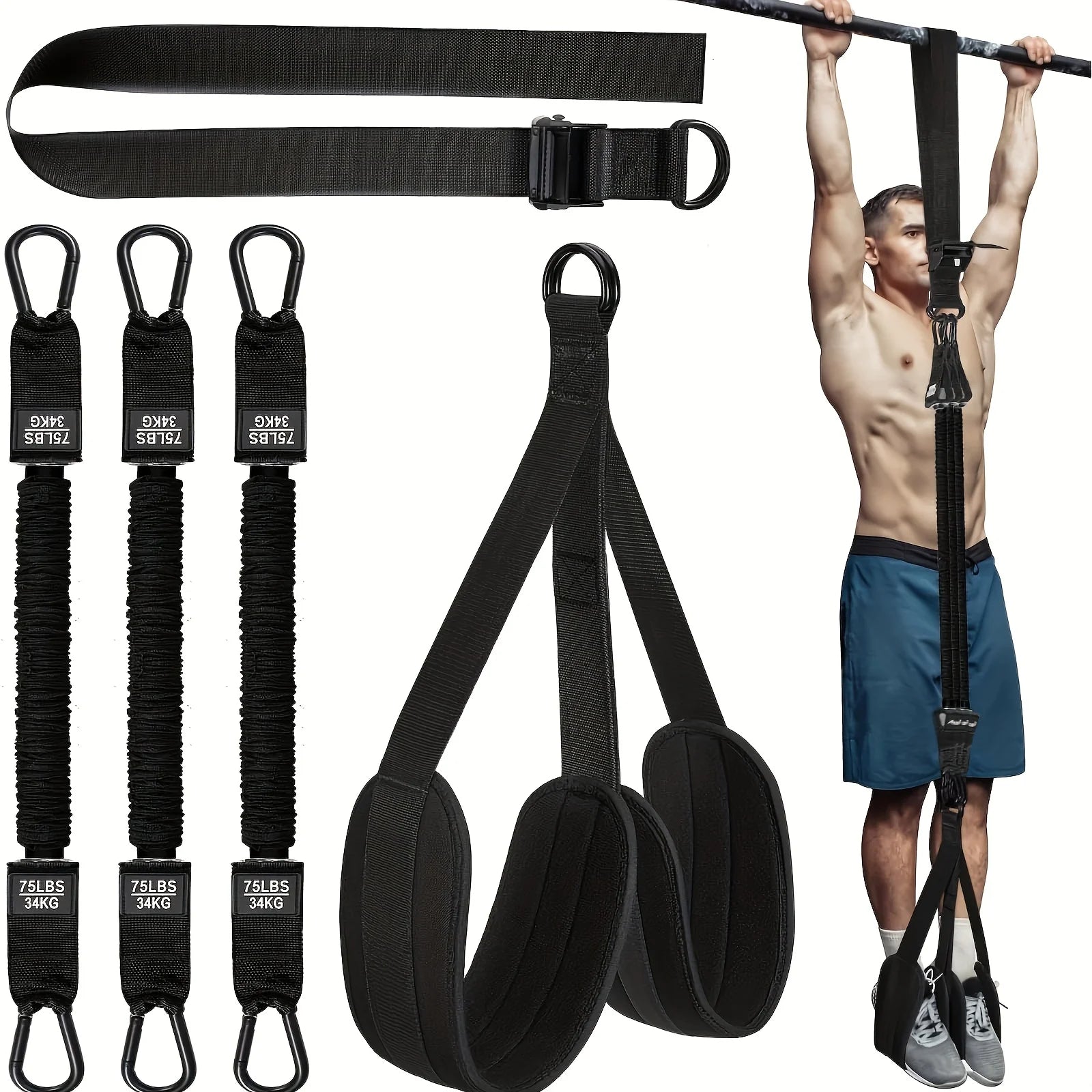 Pull Up Assistance Bands Set Heavy Duty Resistance Strap Pull-ups Assist for Men Women Hanging Training Upper Body Stretching Ürün ana görseli