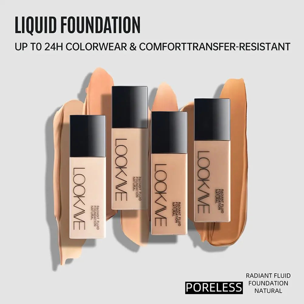 1Pcs Liquid Foundation Long Lasting Full Coverage Matte Cream CC Foundation Makeup Concealer Natural Liquid Base Moisturizing Main image