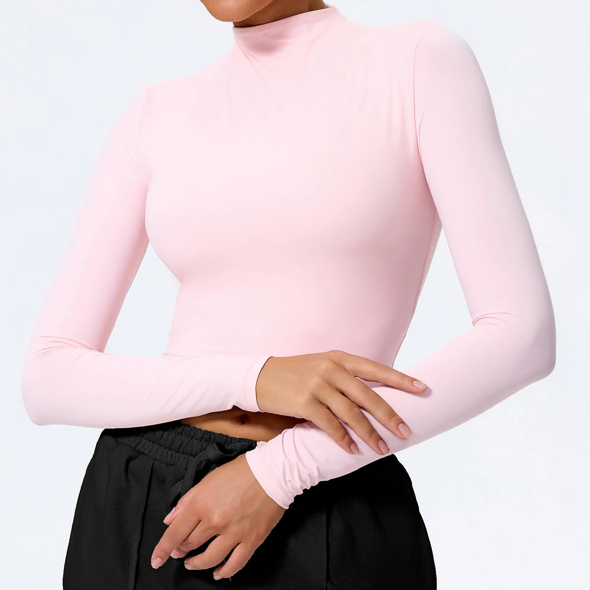 Hearuisavy Summer Women's Fitness Long Sleeved Shirt Lightweight Gym Workout Top Breathable Quick Drying Yoga Clothing Sportwear