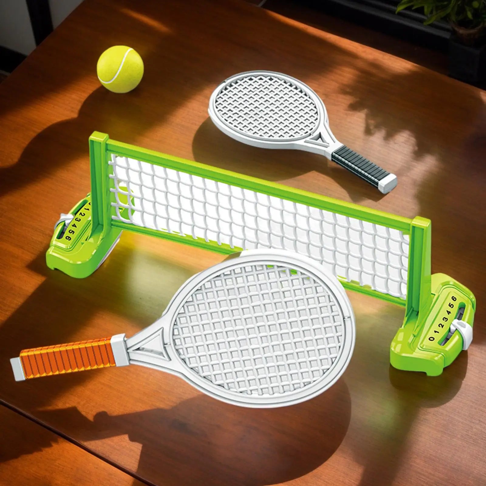 Mini Tennis Set Tennis Play Set with 2 Rackets and 1 Ball Portable Recreational Sport Equipment Indoor Outdoor Game