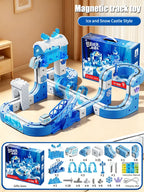 Magnetic Train Toy For Boys Track 1:64 Electric Rail DIY Magic Vehicle Model Toys Education 3 Years Children Gifts