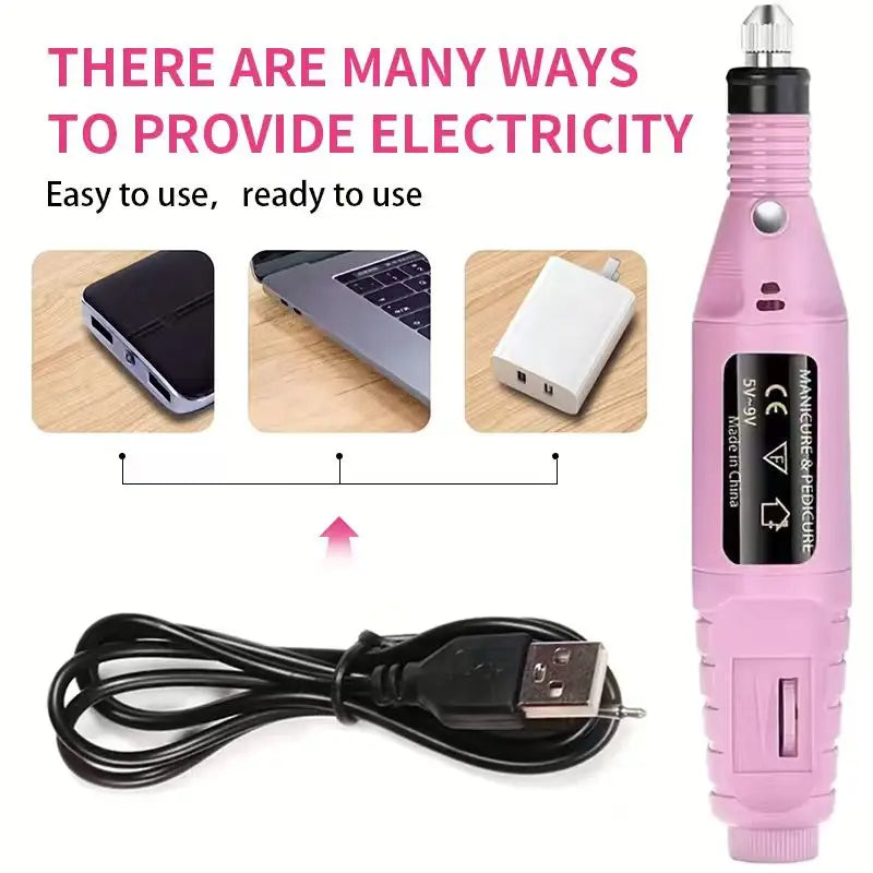 Complete set of nail tools, nail lamp+polishing machine+care tools can be DIY exclusive romantic nail art at home, nail kit tool Secondary image