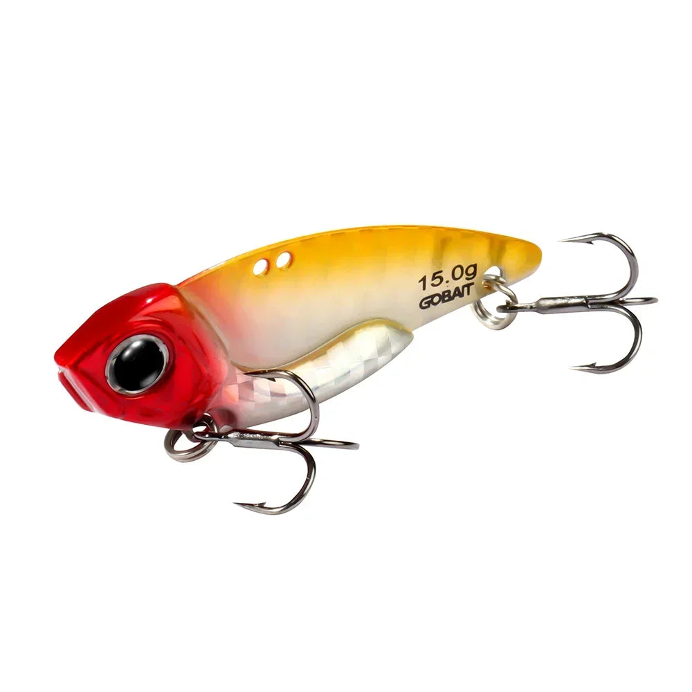 Metal Jig VIB Lure 7g 10g 15g Spoon Spinner Laser Painting Fishing Tackle Treble Hooks Swimbait Pesca Bait Spinnerbait VIBRATION