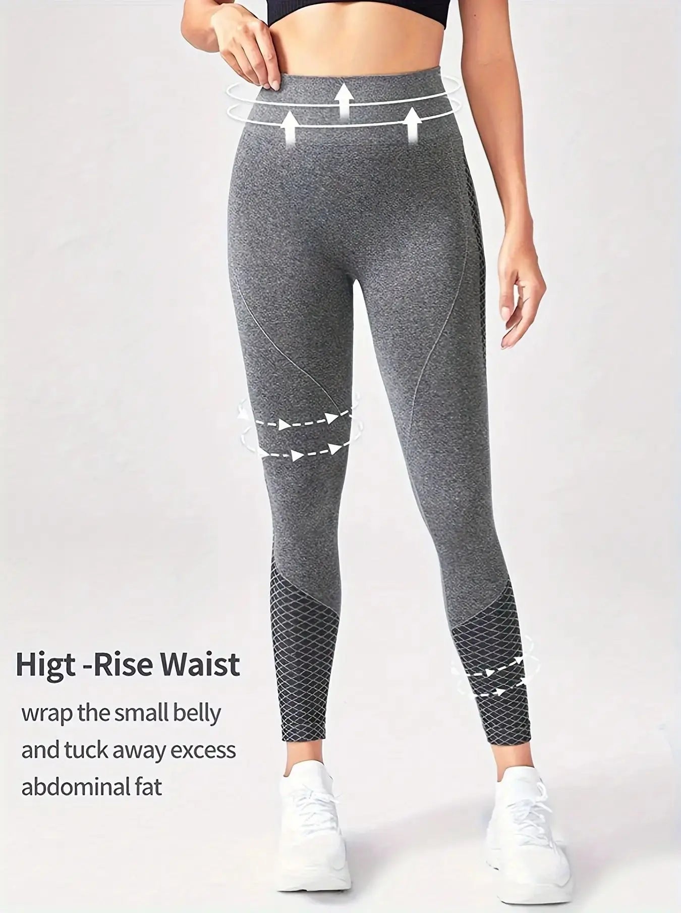 Women Seamless Yoga Leggings High Waist Push Up Tights For Gym Workout Running Fitness Daily Wear Ürün ana görseli