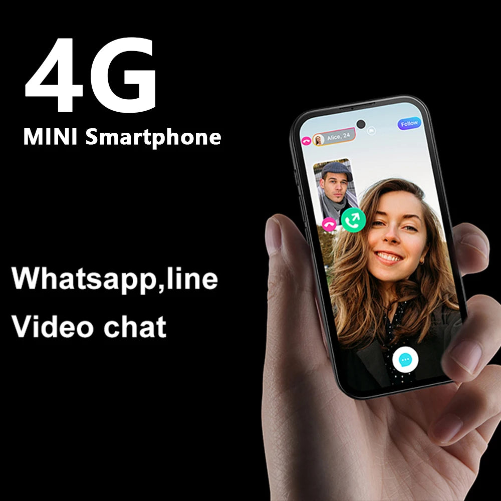 UNIWA Q333 4G Full Bands MINI Smartphone Android 3GB+64GB Mobile Phone 2000mAh Face ID WhatsApp GPS Small Phone Support TF Card