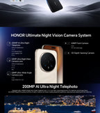 HONOR Magic 8 Pro 5G  EU Version Smartphone Snapdragon 8 Elite Gen 5 200MP AIMAGE 6270mAh 100W  6.71''OLED NFC eSIM Honor