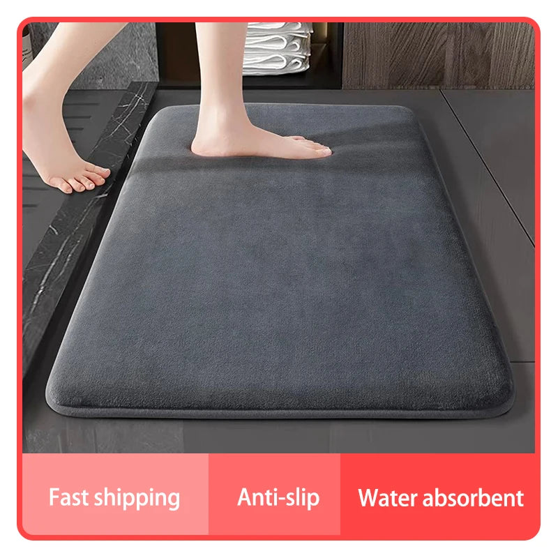 Super absorbent floor mat, super absorbent bath mat, super anti slip coral velvet bathroom floor mat, door mat Ürün ana görseli