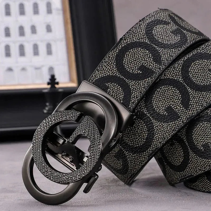 New luxury brand men's leather belt, 3.4 cm width, high-quality belt for women, women's belt design Ürün ana görseli