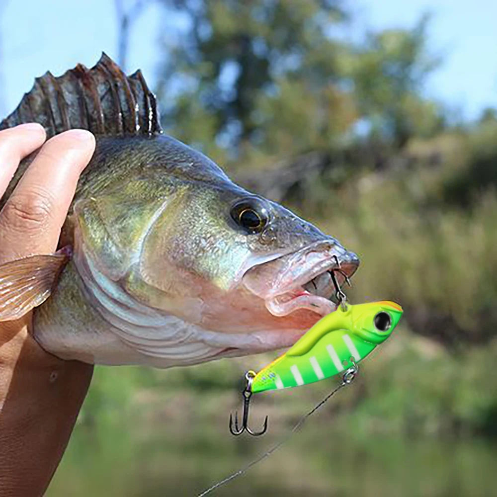 Metal Jig VIB Lure 7g 10g 15g Spoon Spinner Laser Painting Fishing Tackle Treble Hooks Swimbait Pesca Bait Spinnerbait VIBRATION